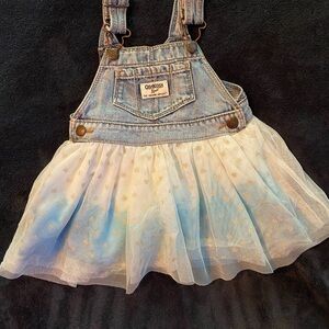 OshKosh B'gosh Denim and White Tulle Skirtall